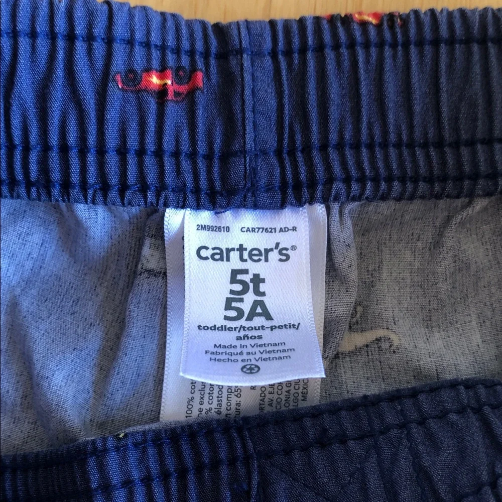 Blue Kids' Shorts with Embroidered‎ Animals Carter’s 5t